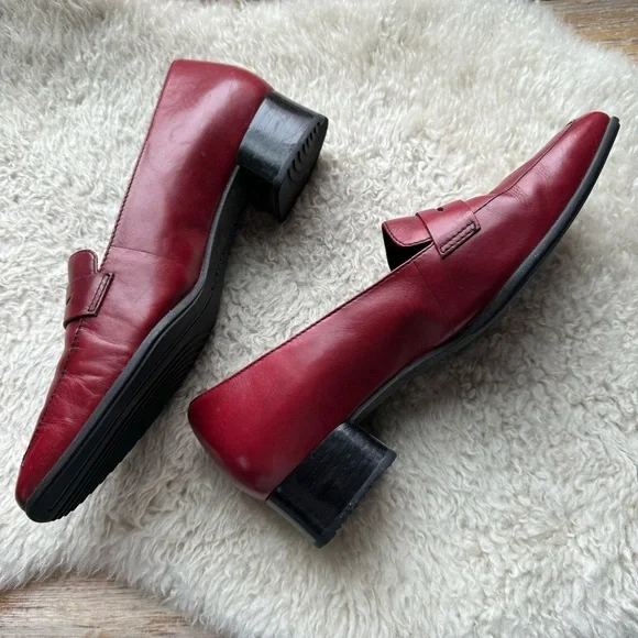 Rockport Burgundy Leather Penny Loafers - Picture 7 of 10